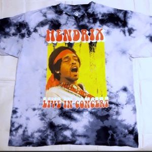 NWT Jimi Hendrix Tie-Dye Rock Shirt Vtg Sz L Blue